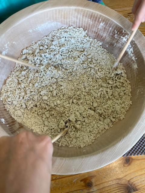 戸隠蕎麦打ち体験