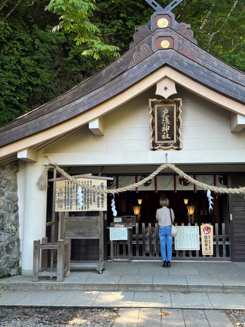 戸隠蕎麦打ち体験の後は戸隠神社奥社